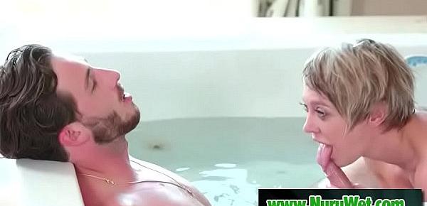  Masseuse with huge boobs gets her breasts fucked in jacuzzi